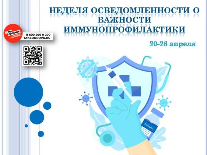 Неделя осведомленности о важности иммунопрофилактики